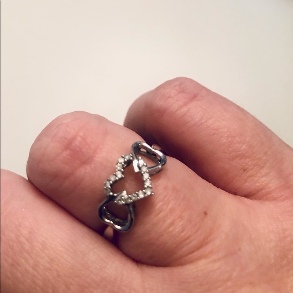 Sterling silver and diamond ring - Picture 3 of 3